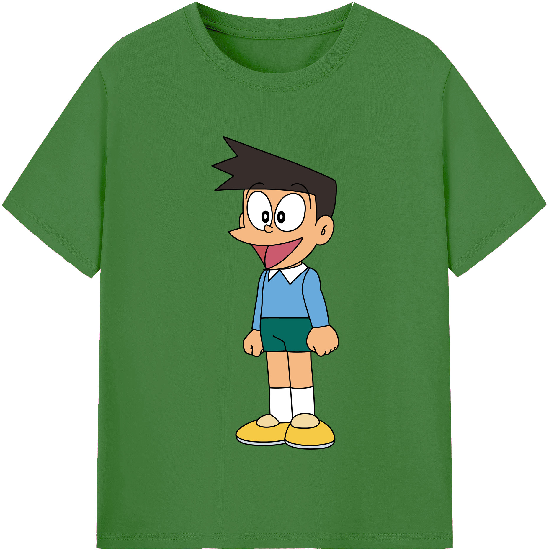 （画像用） ドラえもん 骨川 スネ夫 Doraemon Honekawa Suneo レディースカジュアルプリントTシャツ（綿100％）